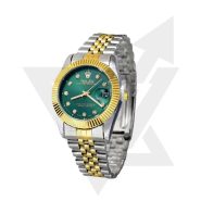 ساعت مردانه رولکس 36mm DateJust کوارتز دو رنگ صفحه سبز