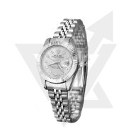 ساعت زنانه رولکس DateJust کوارتز نقره ای صفحه نقره ای